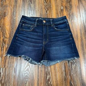 American Eagle Outfitters Women’s Size‎ 6 Dark Indigo Jean Shorts Cutoff Blue